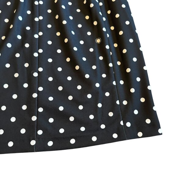 Karl Lagerfeld Black White Polka Dot Dress Short Puff Sleeve Shift Size 10 NWT - Picture 9 of 13